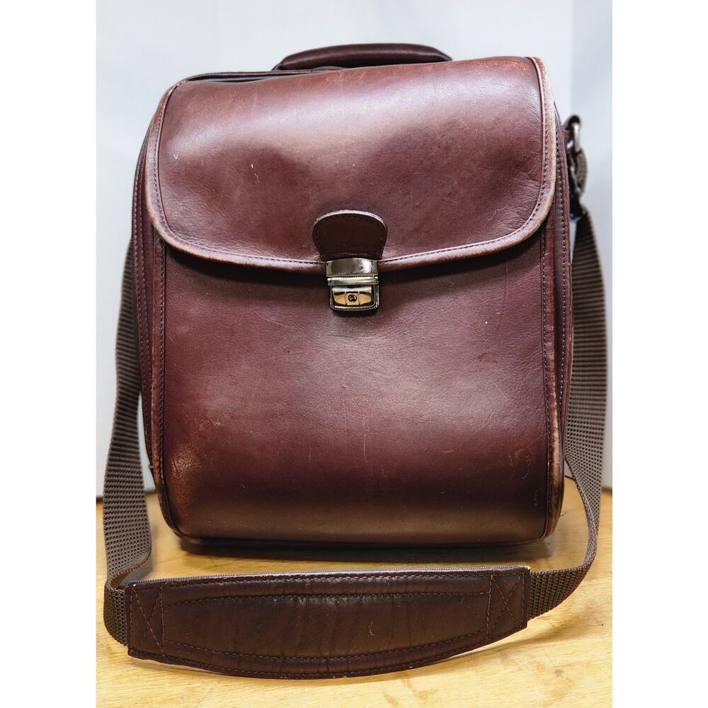Avenues America Leather Shoulder Bag Briefcase Laptop‎ Messenger Satchel EUC